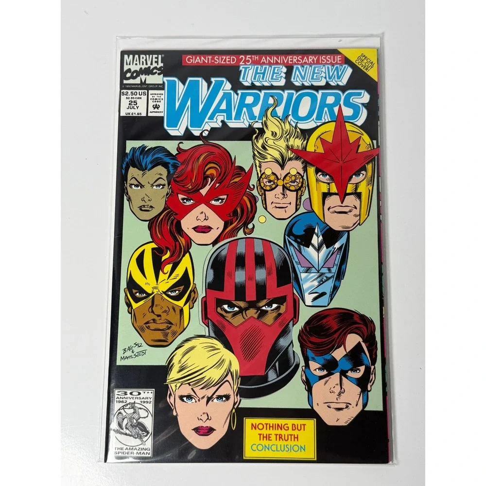The New Warriors 25 1992 Marvel Comics Die-Cut Bagley Cover